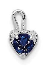 good-looking heart September baby birthstone charm